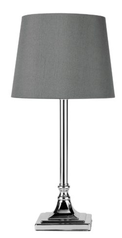 Heart of House - Hamsted Chrome - Table Lamp - Grey